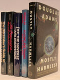 The Hitchhiker's Guide to the Galaxy; The Restaurant at the End of the Universe; Life, the Universe and Everything; So Long, and Thanks for All the Fish; Mostly Harmless