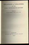 Relations of Golconda in the Early Seventeenth Century