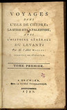 Voyages dans l'Isle de Chypre, la Syrie et la Palestine, avec l'Histoire Générale du Levant