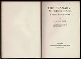 The Canary Murder Case A Philo Vance Story