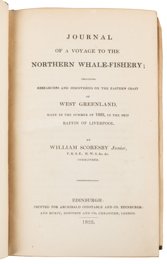 Journal of a Voyage to the Northern Whale Fishery; Including Researches and Discoveries on the Eastern coast of West Greenland, made in the Summer of 1822, in the Ship Baffin of Liverpool