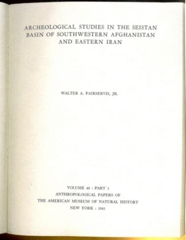 Archeological Studies in the Seistan Basin of Southwestern Afghanistan and Eastern Iran