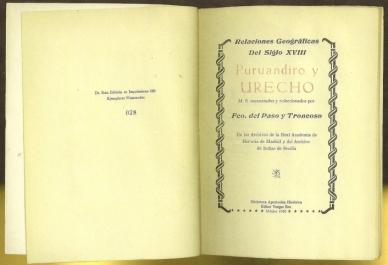 Relaciones Geograficos Del Siglo XVII: Puruandiro y Urecho