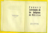 Zonas y actividades de los indígenas de México