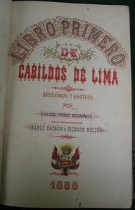 Libro Primero de Cabildos de Lima