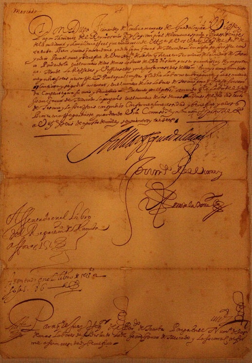 Repartimiento labor request authorized by the Viceroy of New Spain
