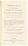 Voyage des Capitaines Lewis et Clarke, depuis l'Embouchure du Missouri, jusqu'à l'Entré de la Colombia dans l'Océan Pacifique